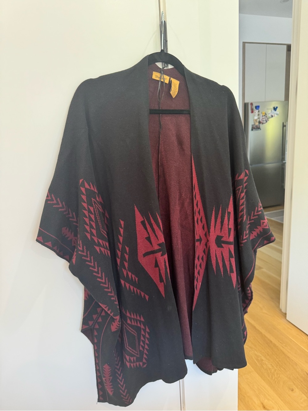 Wrangler Oversized Southwestern Poncho Cardigan Size Small